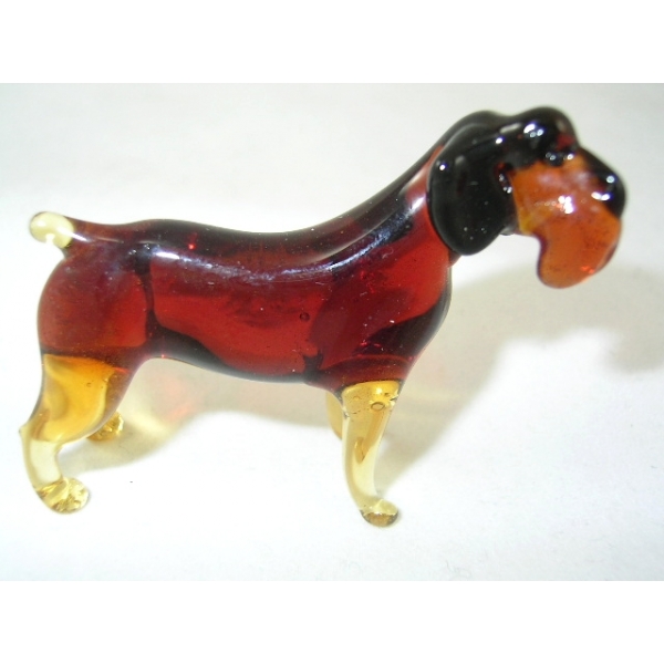 Hund -Rassehund-Deutsch Drahthaar-b8-8-6-Glasfigur