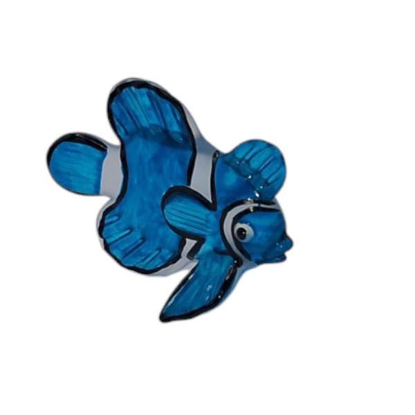 Glastier - Blauer Clownfisch
