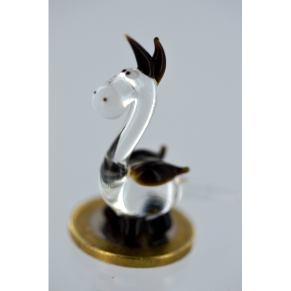 Drache mini schwarz -Glasfigur-Glasminiatur-k-5