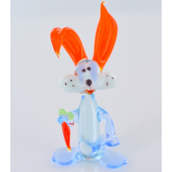 Hase mit Mörchen--Glastier-Glasfiguren-b10-41-5