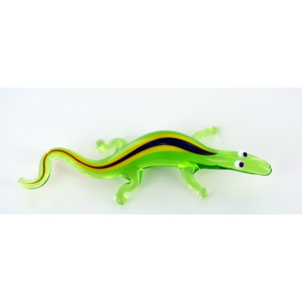 Gecko - Salamander Grün Glasfigur Miniatur - Glastier