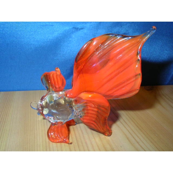 Fisch rot-Glasfigur