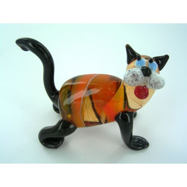 Katze-Katzen-Cat-Glasfigur-Glasfiguren