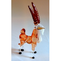 Steinbock - Braun Weiß Figur aus Glas - Glastier Deko Vitrine Steinbock - Braun Weiß Figur aus Glas - Glastier Deko Vitrine