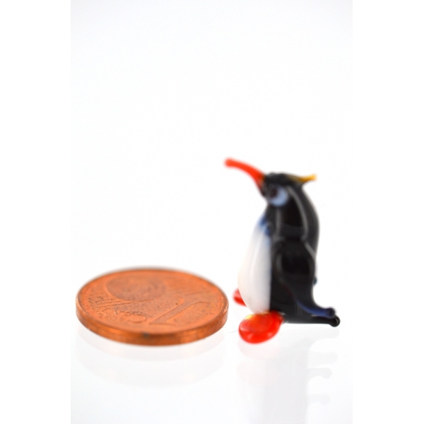 Pinguin mini - Figur aus Glas - Kaiserpinguin König Pinguin - Mi