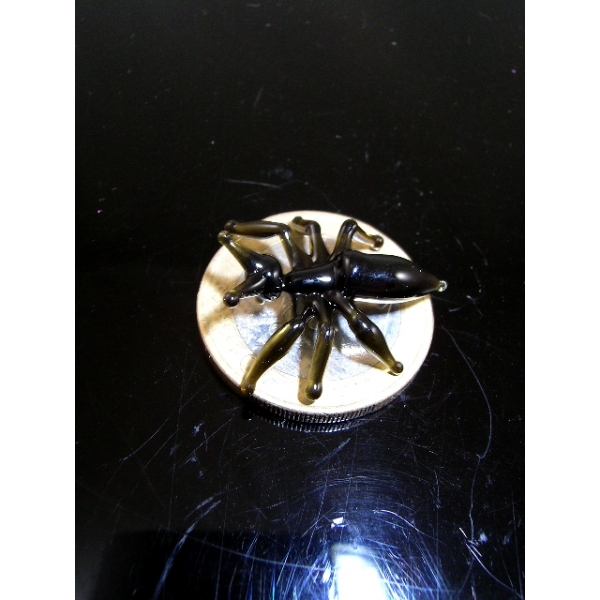 Ameise mini Schwarz Miniatur Figur aus Glas Setzkasten Glastier-Glasfigur-k-9 M