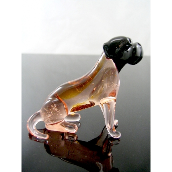 Hund -Rassehund-Bullmastiff-b8-10-11 - Glas Figur Deko Setzkasten Vitrine Sammler