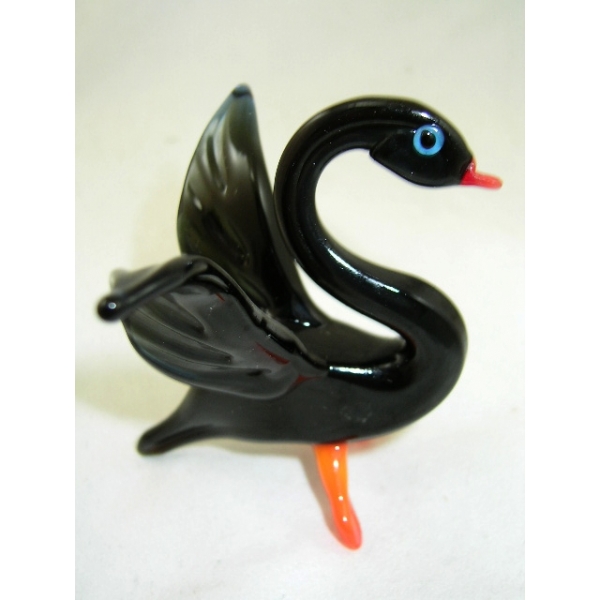 Schwan Schwarz- Glastier-Glasfiguren-b9-20-1