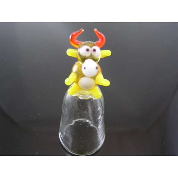 Fingerhut aus Glas-Kuh