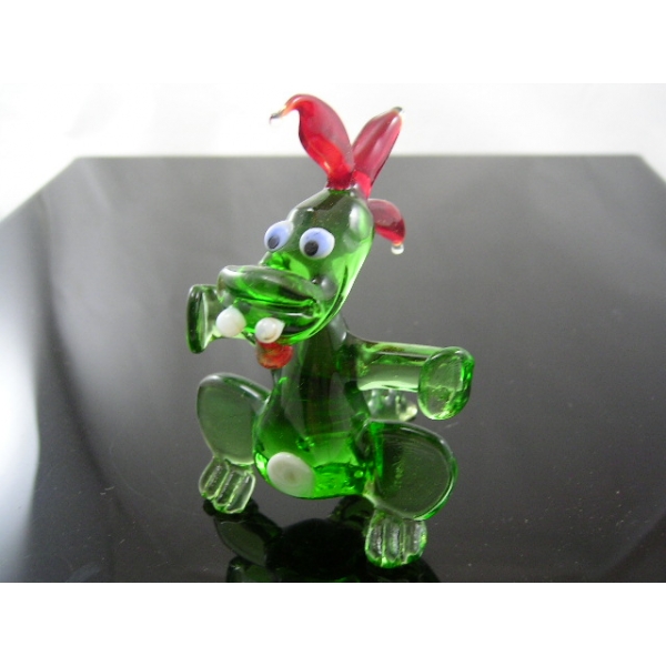 Drache 8-12 - Glastier Drachen Glas Figur Setzkasten Glücksbringer Vitrine