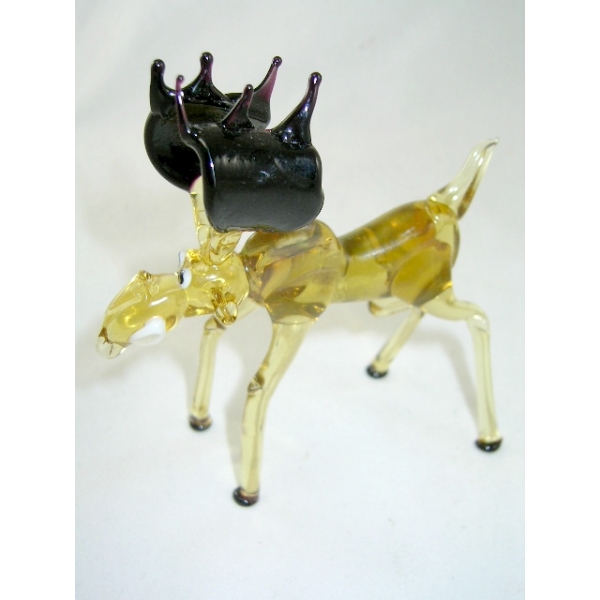 Elch Braun - Figur aus Glas Elk-Glasfigur-Glasfiguren-