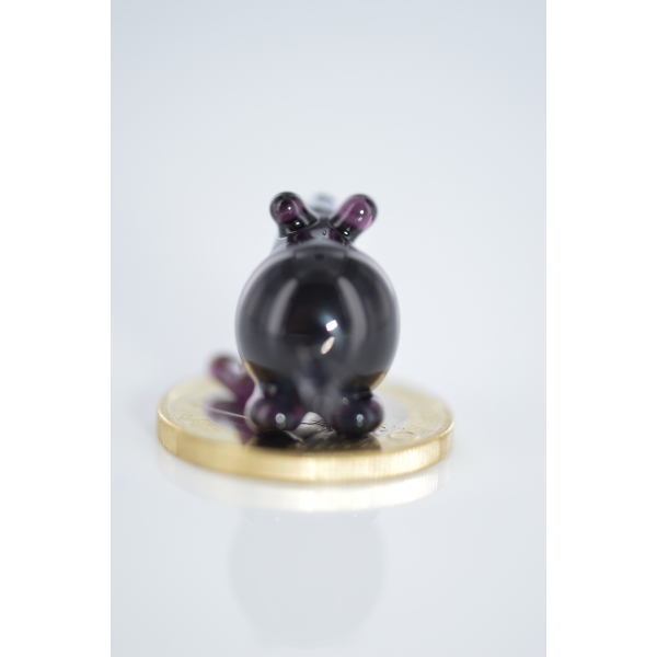 Bär Schwarzbär Mini - Miniatur Figur aus Glas - Deko Setzkasten Vitrine Sammlerstück Schwarzer Bär
