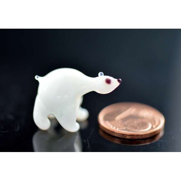 Eisbär - Glasfigur Miniatur - Glastier