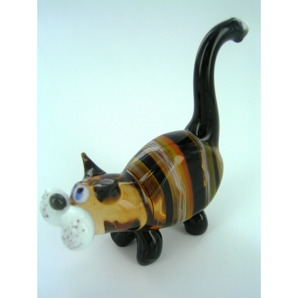 Katze-Katzen-Cat-Glasfigur-Glasfiguren