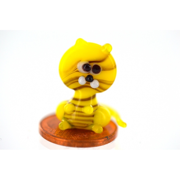 Tiger mini gelb-Glasfigur