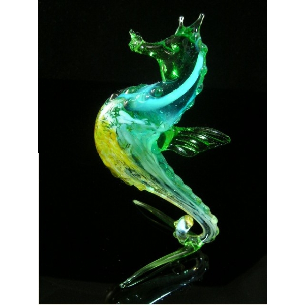 Seepferdchen aus Glas - Glastier Glasfigur