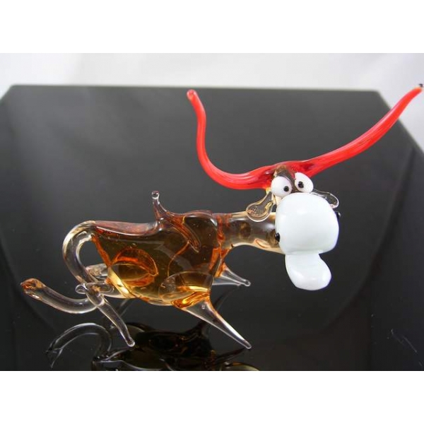 Stier - Kuh - Glasfigur Lauscha - verr