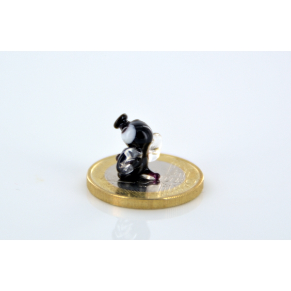 Mücke Mini Schwarz mit Saugrüssel - Miniatur Figur aus Glas - Glasfigur Fliege Deko Setzkasten