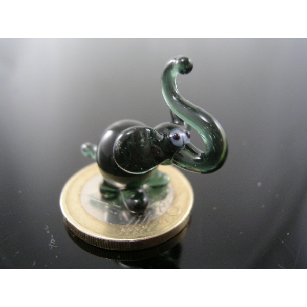 Elefant mini 2 schwarz-Glasfigur