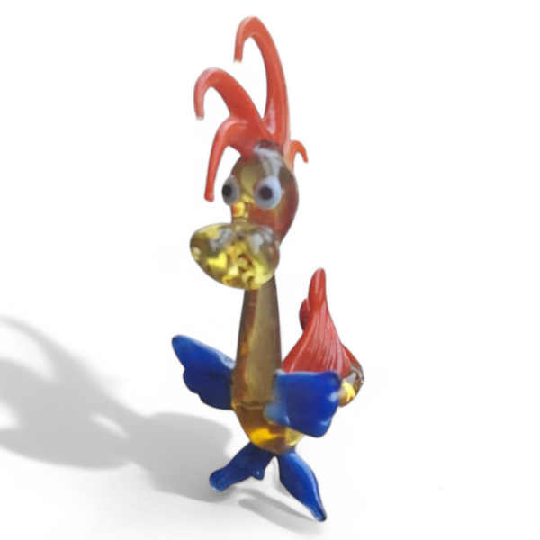 Drache - Glasfigur - Bunte Kunstskulptur aus Glas