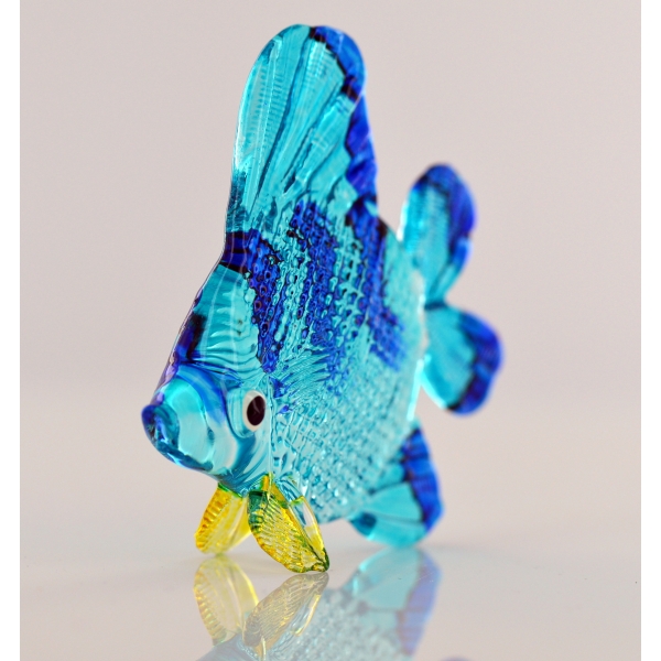 Bunter Glasfisch - Blauer Zierfisch 7 x 2 x 8 cm - Glastier