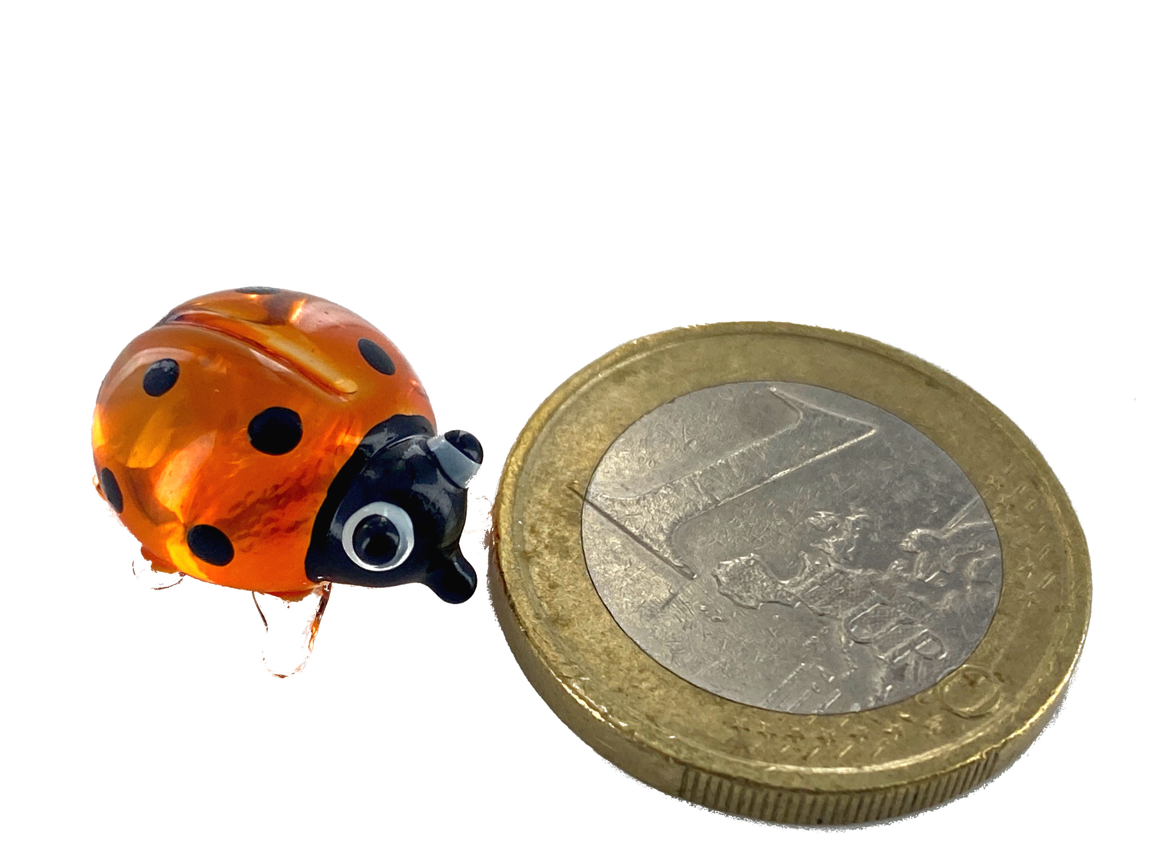 GRIRIW Kristall Tierfiguren | Rote Kristall Marienkäfer Deko - 5,5cm Tischdekoration & Briefbeschwerer