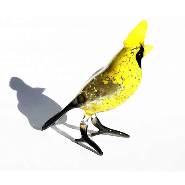 Wiedehopf - Figur aus Glas - Braun Gelb Glasfigur 6-16-5 - Vogel