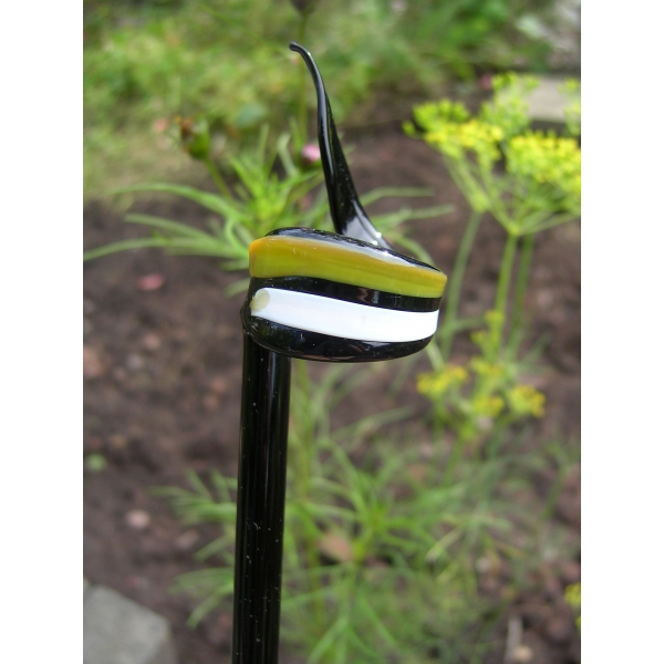 Orchideenstab - Blumenstab-orchideenstab - Rankhilfe v-44 schwarz grün weiß Glas Blütenstütze Garten