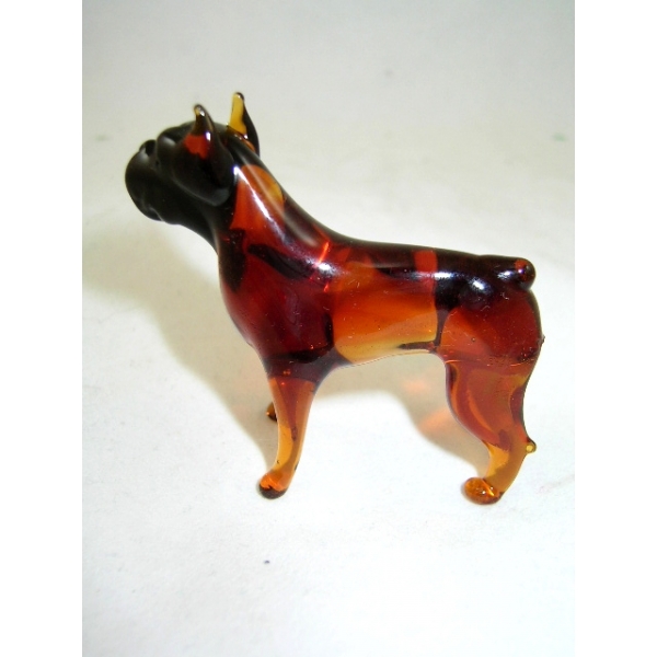 Boxer -Hund-Rassehund-b8-8-14 - Glas Figur Deko Setzkasten Vitrine Sammler