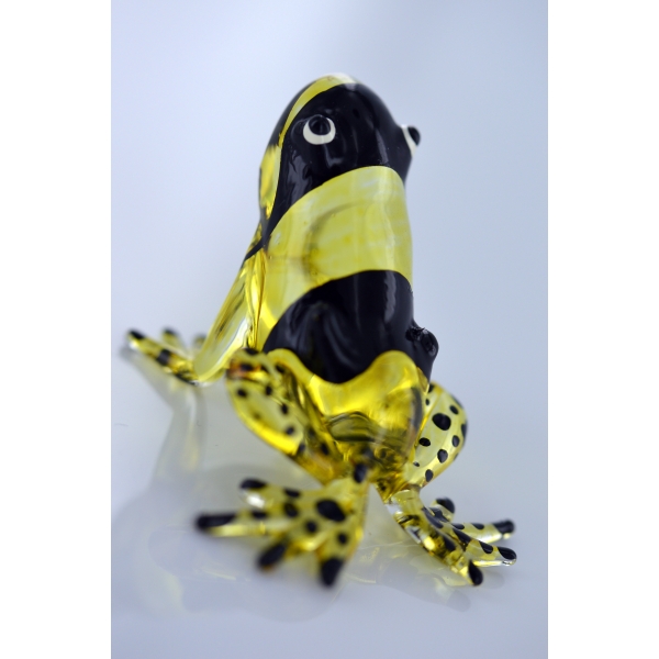 Frosch - Frog -Glasfigur-Glastier-T-05 -gelb