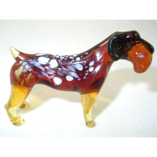 Hund -Rassehund-Deutsch Drahthaar-b8-8-5-Glasfigur