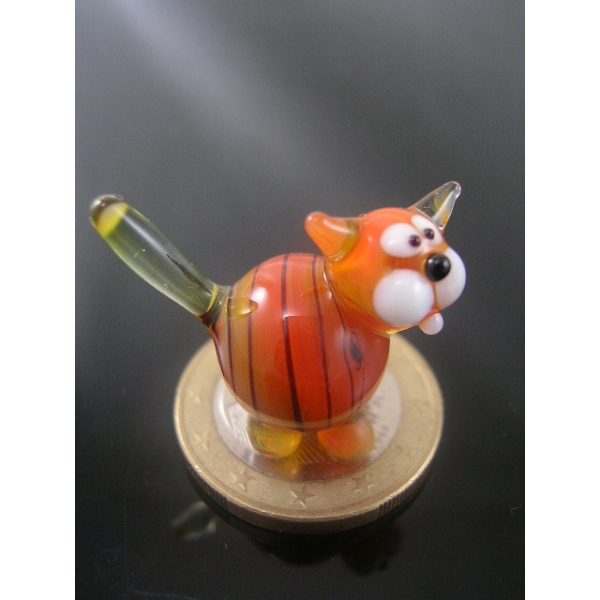 Katze mini orange 2-Glasfigur-k-6