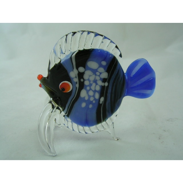 Fisch Groß blau - Glastier