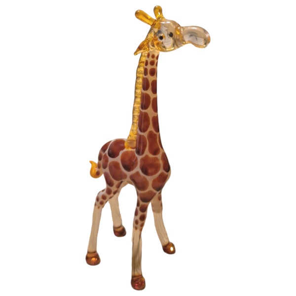 Glastier Giraffe-stehend braun