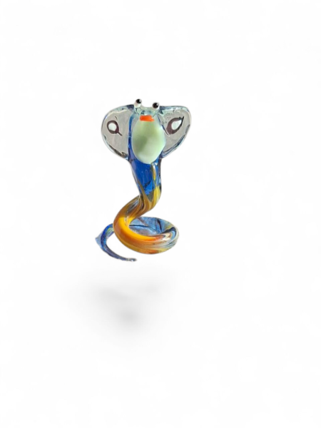 Bunte Kobra - Glasfigur - Dekofigur aus Glas