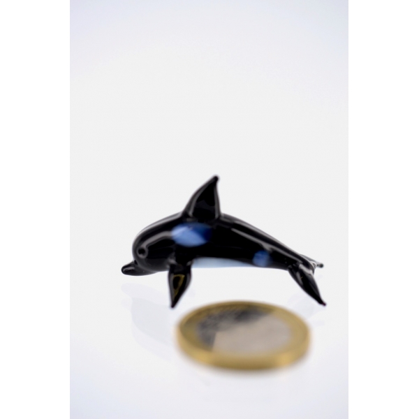 Orka - Wal Miniatur Glasfigur- Orka Glas Figur Mini- Deko Setzkasten Vitrine Sammlerstück
