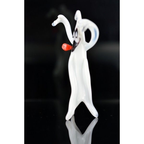 Gespenst Spooky - Geist Weiß - Deko Figur aus Glas - Halloween Setzkasten Vitrine