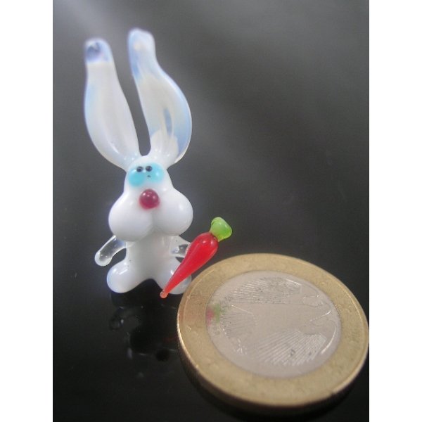 Hase mit Mörchen mini 4-Glasfigur-k-8