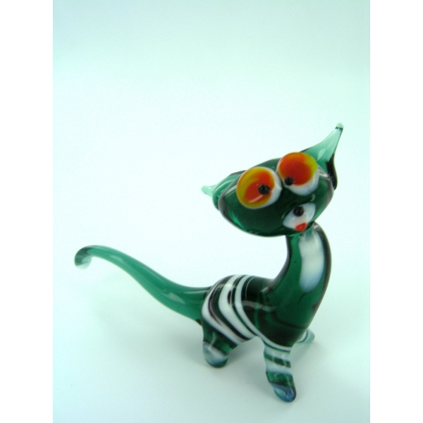Katze-Katzen-Cat-Glasfigur-Glasfiguren