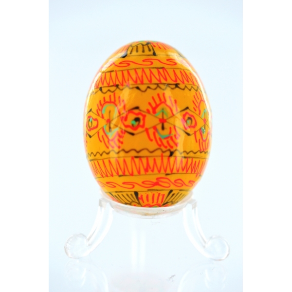 Osterei aus Holz -Pysanka- gelb-S2