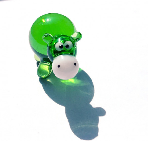 Flusspferd mini -Glasfigur -k-7-Nilpferd