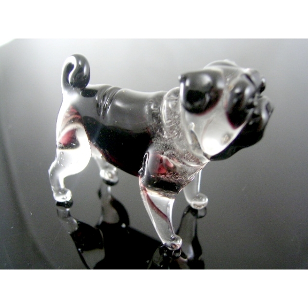 Hund-Dog-Mops b8-4-6-Glasfigur